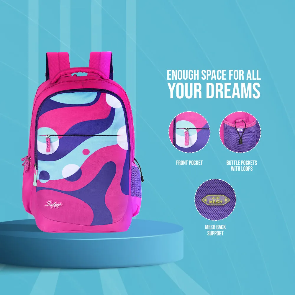 Skybags Squad 03  School Backpack Pink