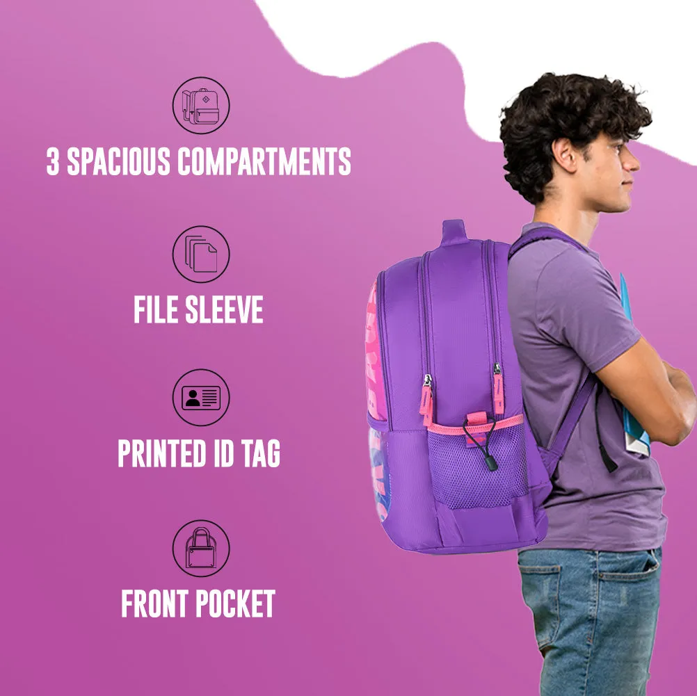 Skybags Squad Plus 04  School Backpack Purple