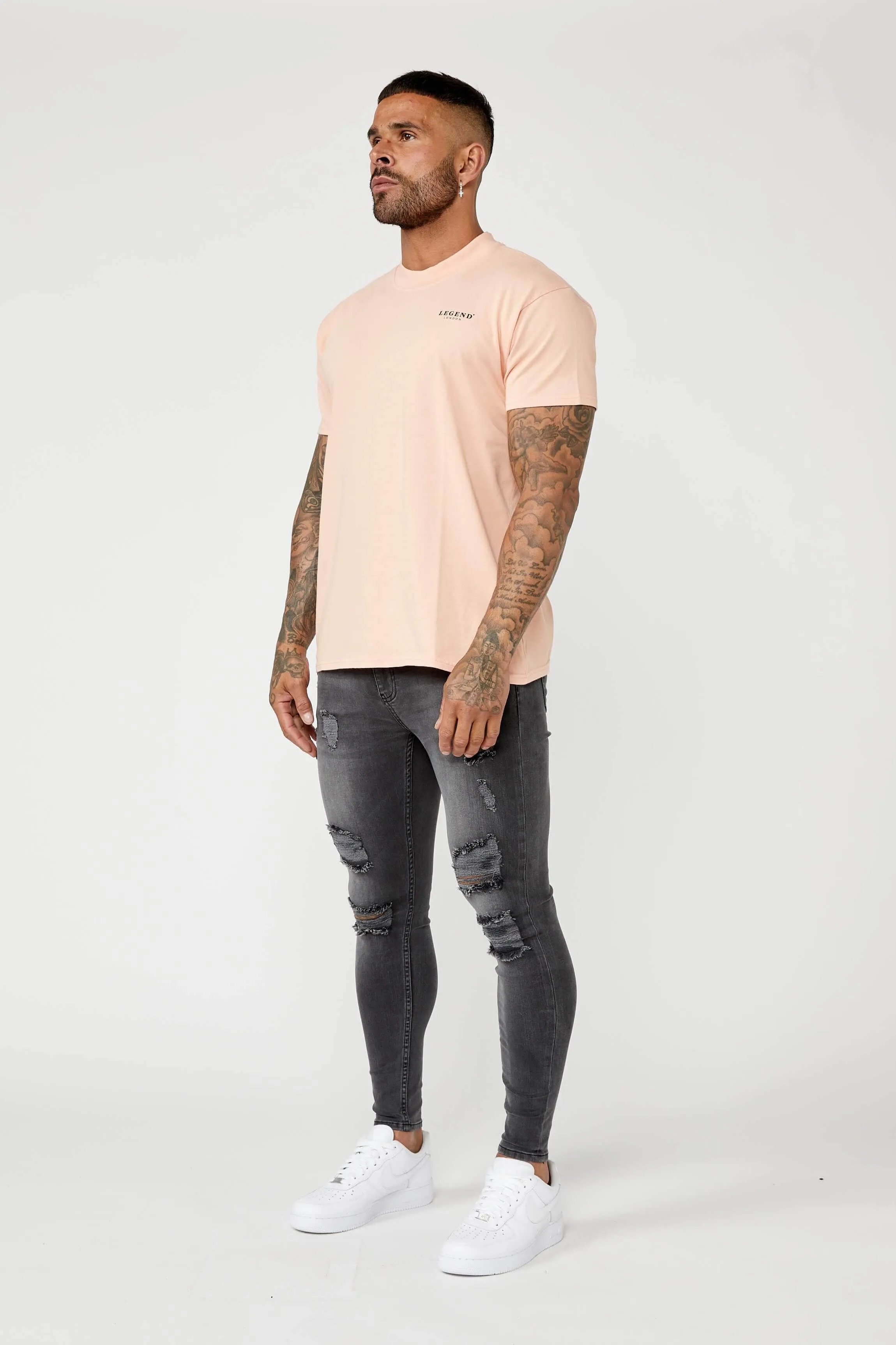 SLIM FIT T-SHIRT - SALMON