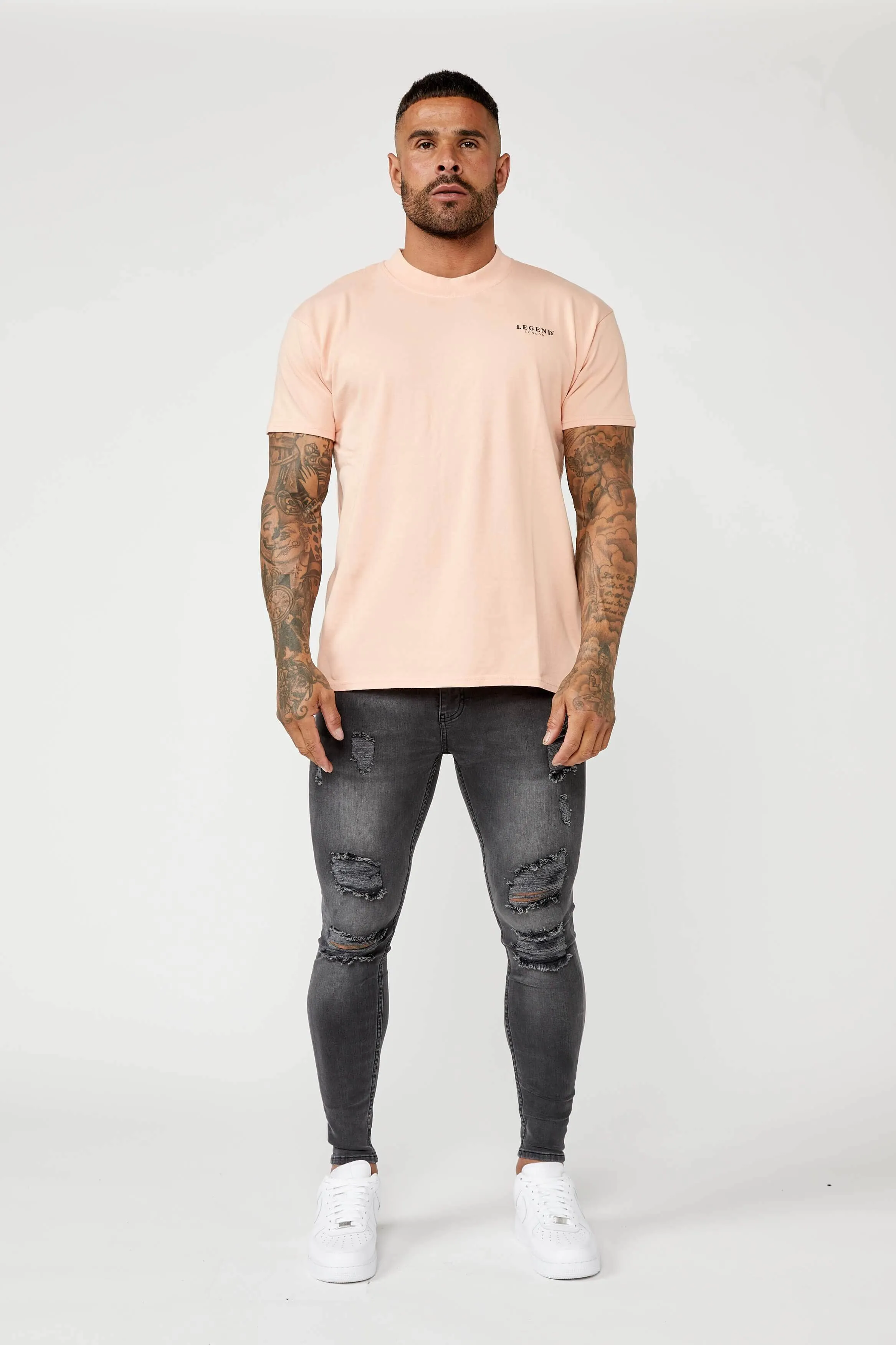 SLIM FIT T-SHIRT - SALMON