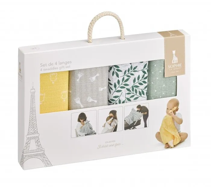 Sophie la girafe Set of 4 Small Pastel Swaddles