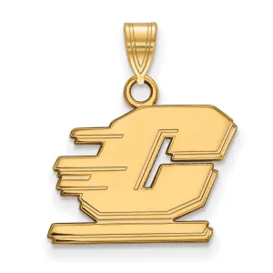 Sterling Silver Gold-plated Central Michigan University Letter C Small Pendant