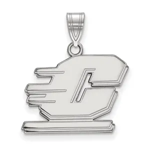 Sterling Silver Rhodium-plated Central Michigan University Letter C Medium Pendant