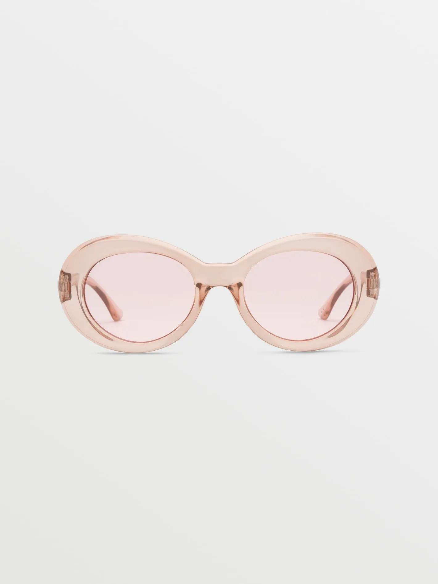 Stoned Gloss Quail Feather Sunglasses (Pink Lens) - FEATHER GREY