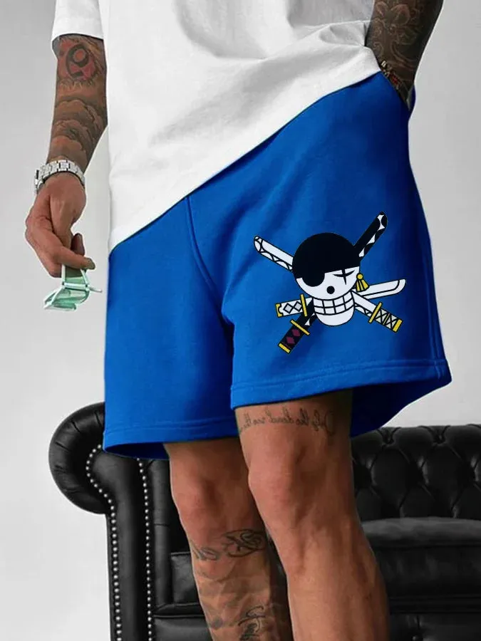 Stylish Casual Men's Multicolor Printed Pocketed Sweatpants