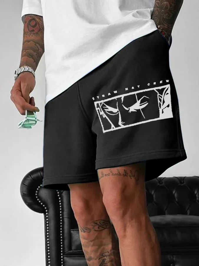 Stylish Casual Men's Multicolor Printed Pocketed Sweatpants