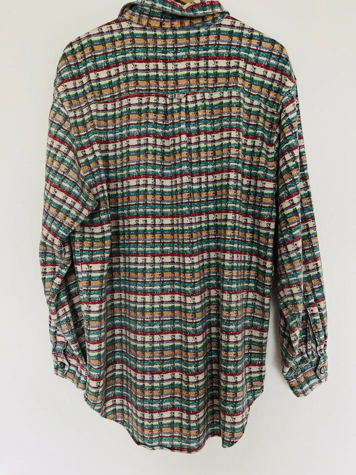 The Territory Ahead VTG Men Knit Shirt Sz XL Long Sleeve Button Down Cotton