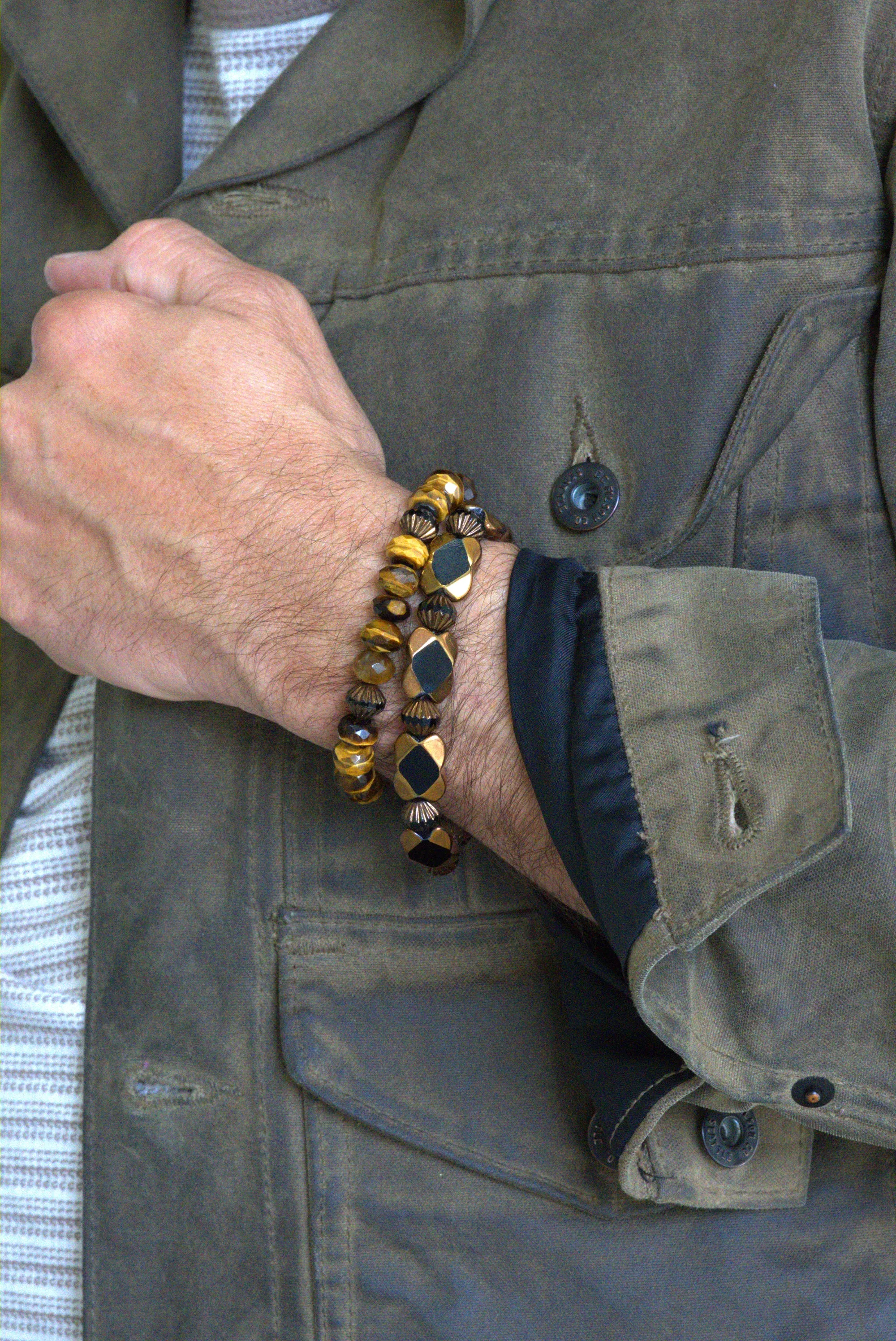 Tigers eye bracelet set