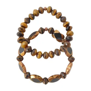 Tigers eye bracelet set