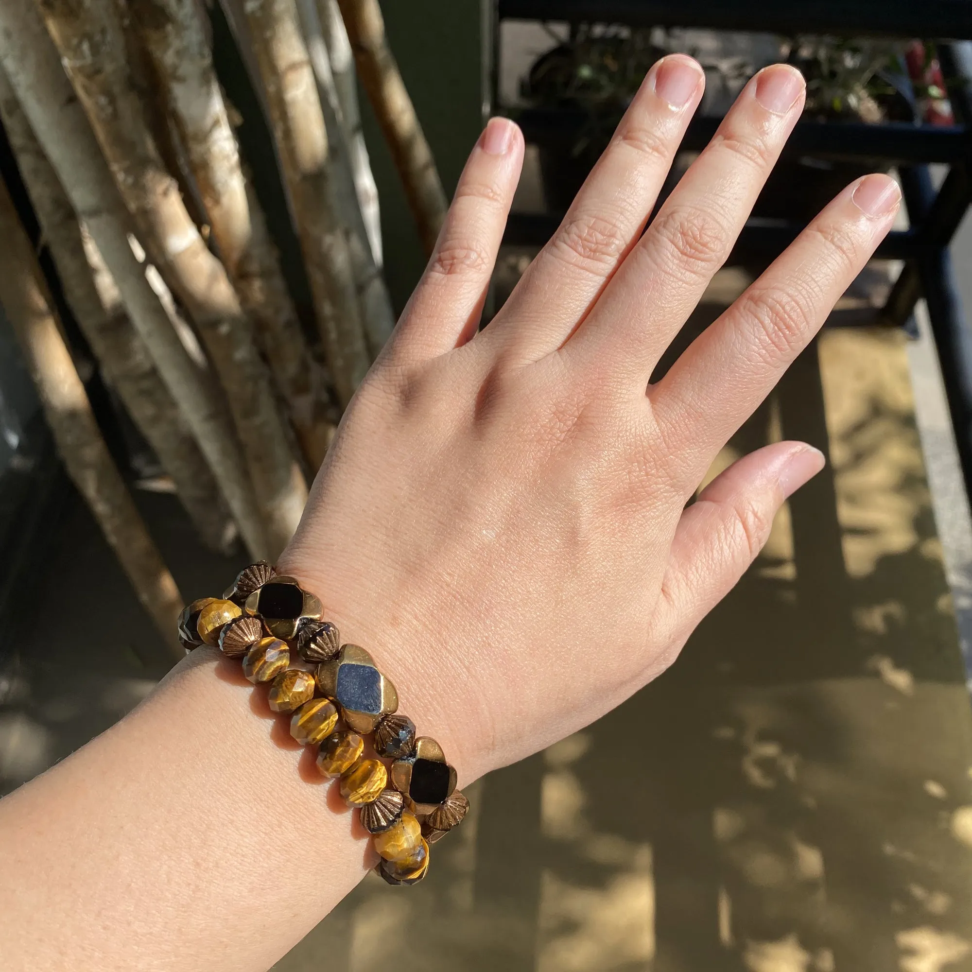 Tigers eye bracelet set
