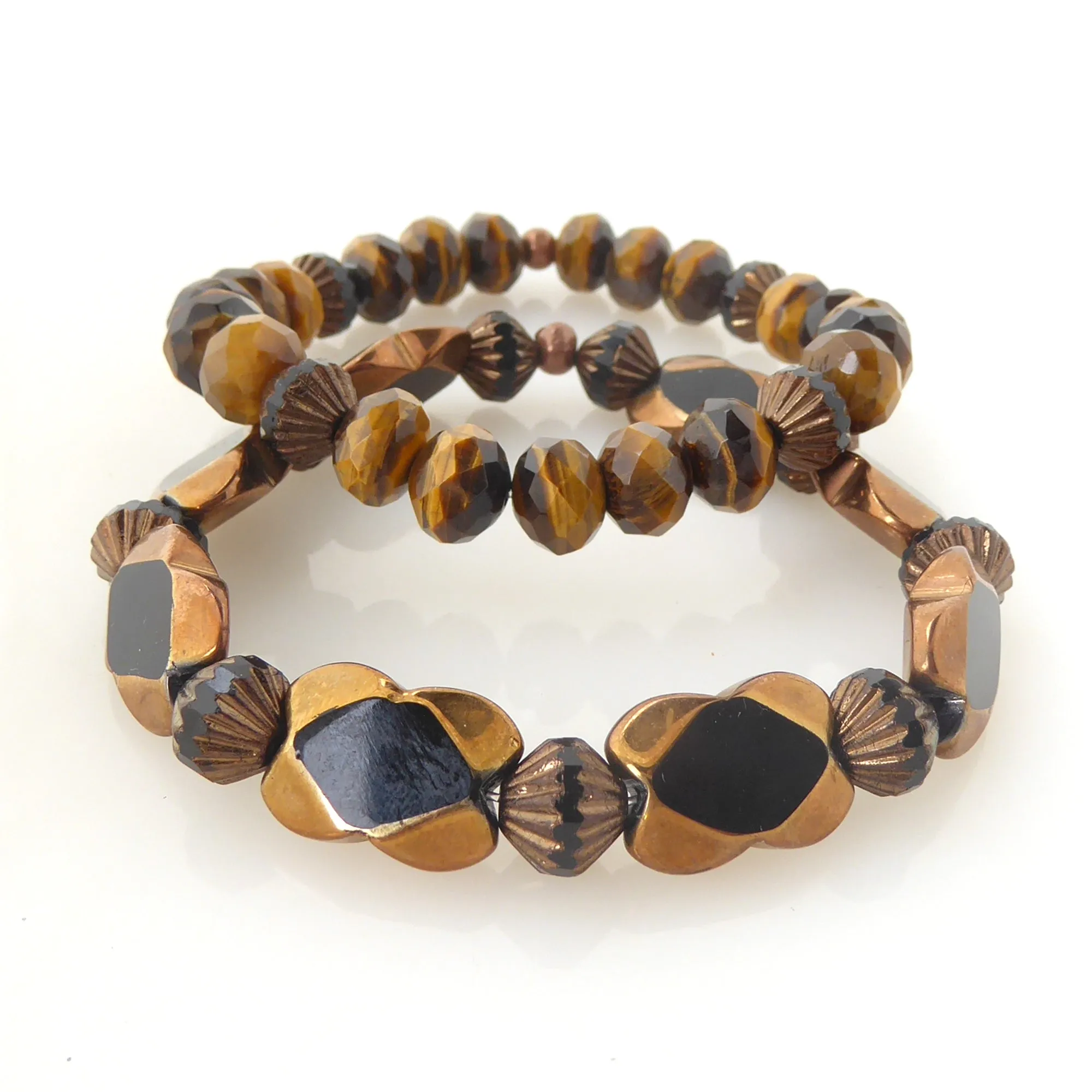 Tigers eye bracelet set