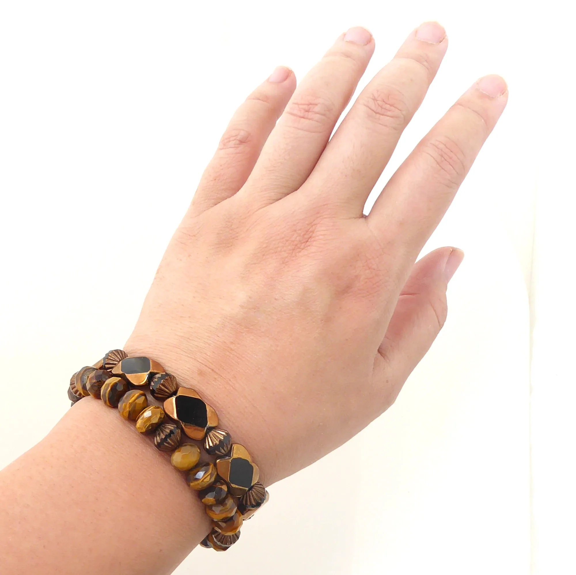 Tigers eye bracelet set