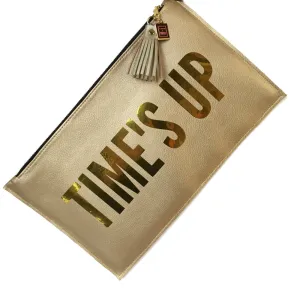 Times Up Gold Clutch Bag