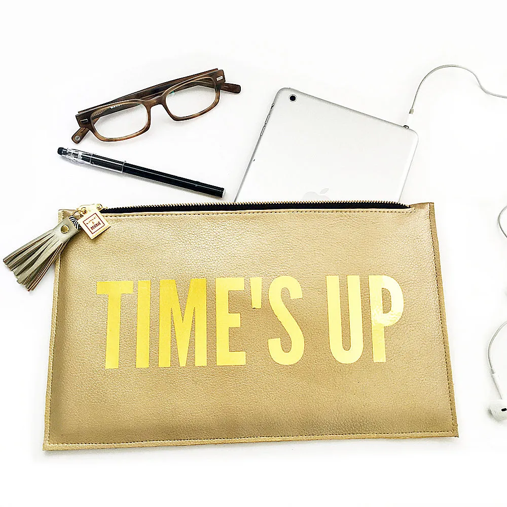 Times Up Gold Clutch Bag