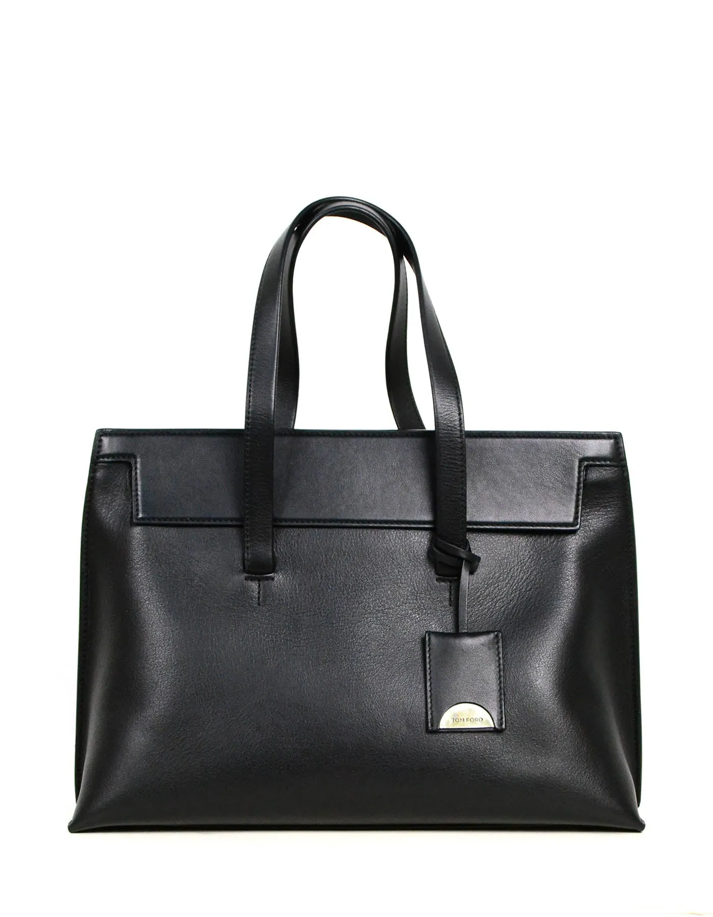 Tom Ford Black Leather Serena Tote Bag