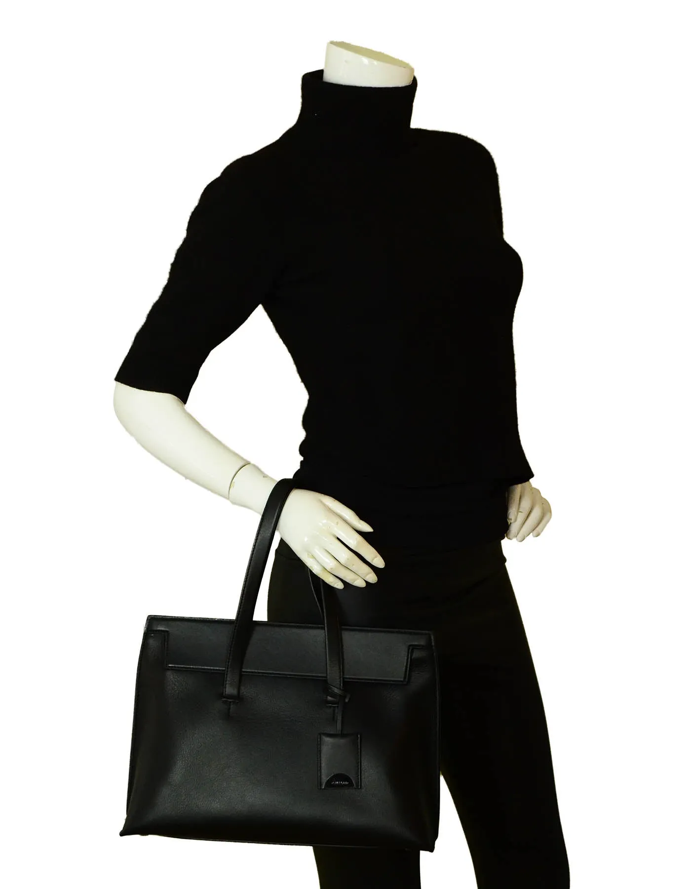 Tom Ford Black Leather Serena Tote Bag