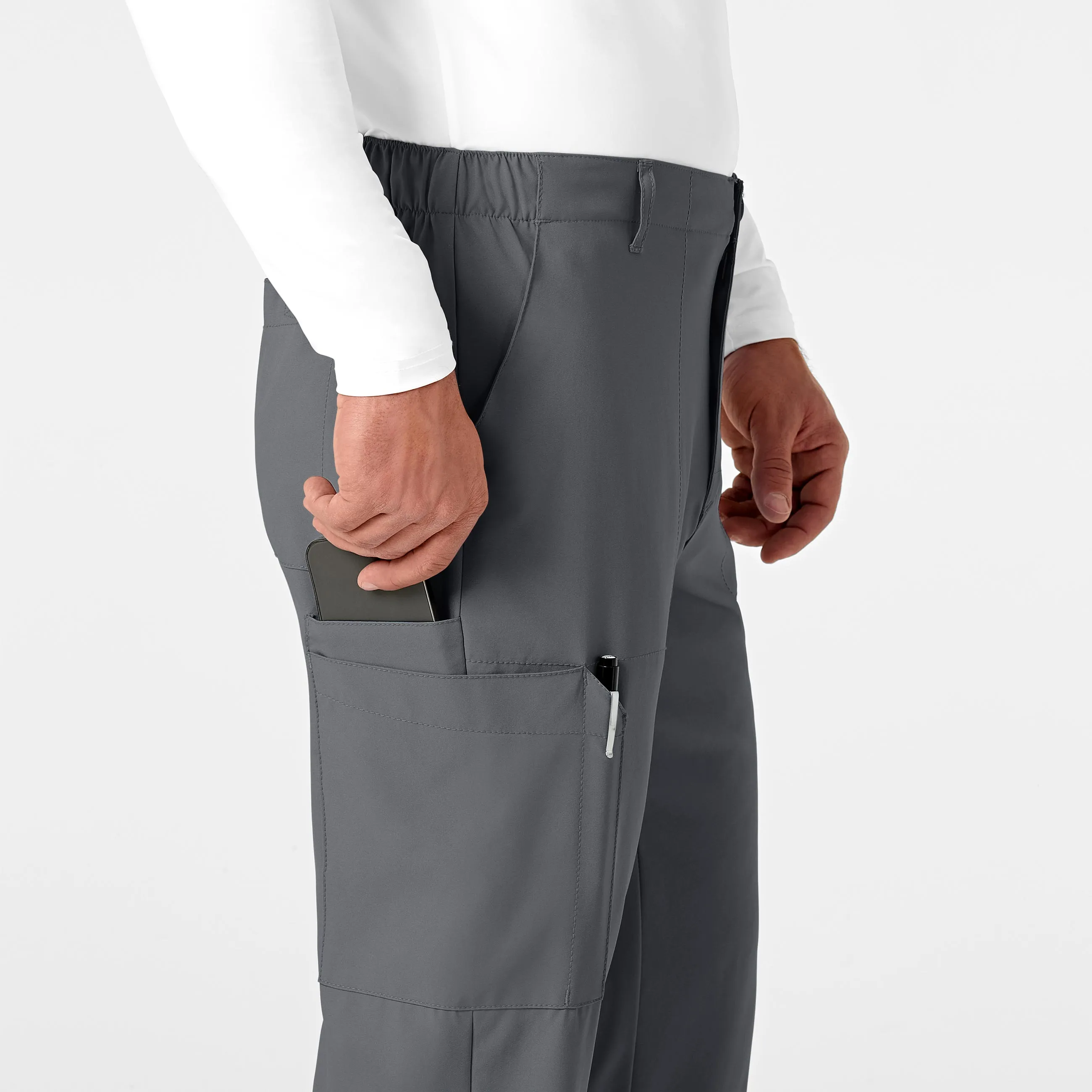 UMSL W123 Men's Flat Front Cargo Scrub Pant (Tall)
