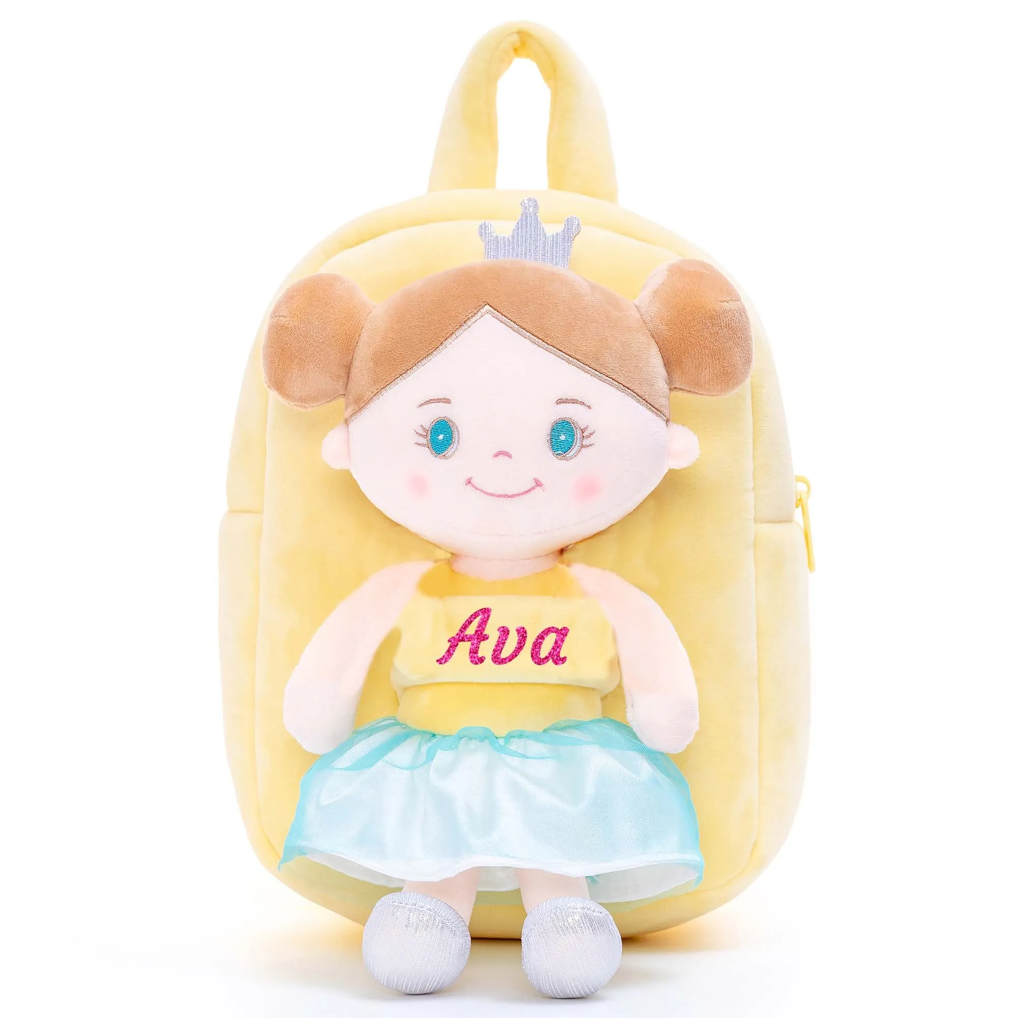 (US Only) Gloveleya 9-inch Angel Girl Doll Backpack Yellow