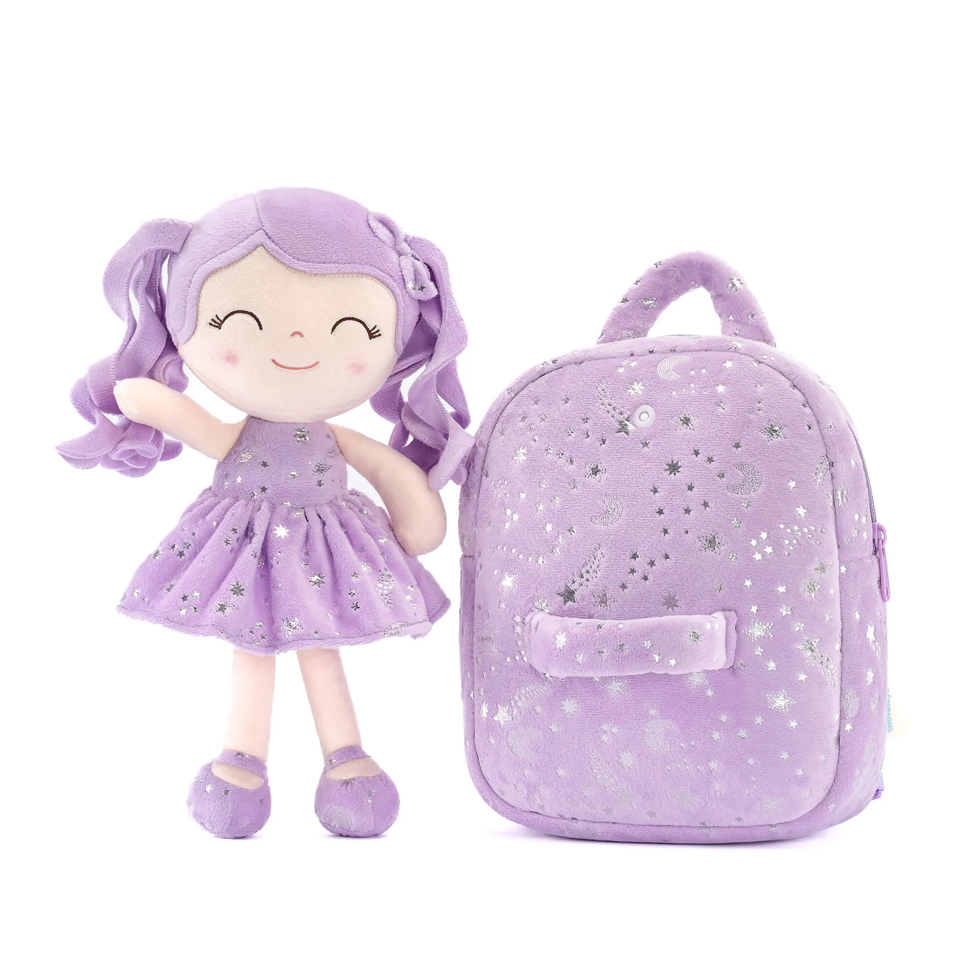 (US Only) Gloveleya 9-inch Starry Sky Girl Backpack Purple