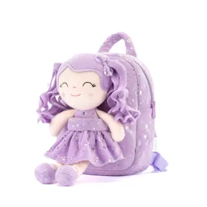 (US Only) Gloveleya 9-inch Starry Sky Girl Backpack Purple