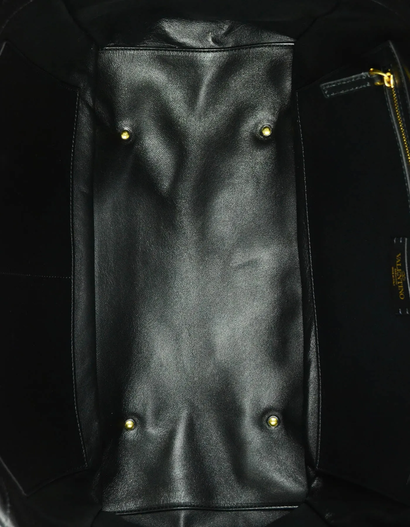 Valentino Black Roman Stud Quilted Leather Tote Bag rt. $4,750