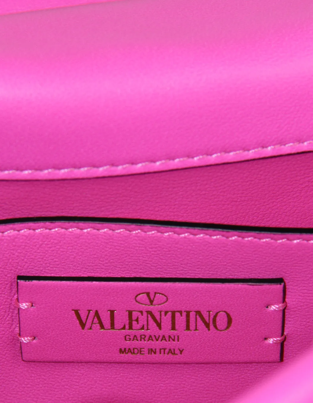 Valentino NEW Pink on Pink Leather Small Roman Studded Flap Bag
