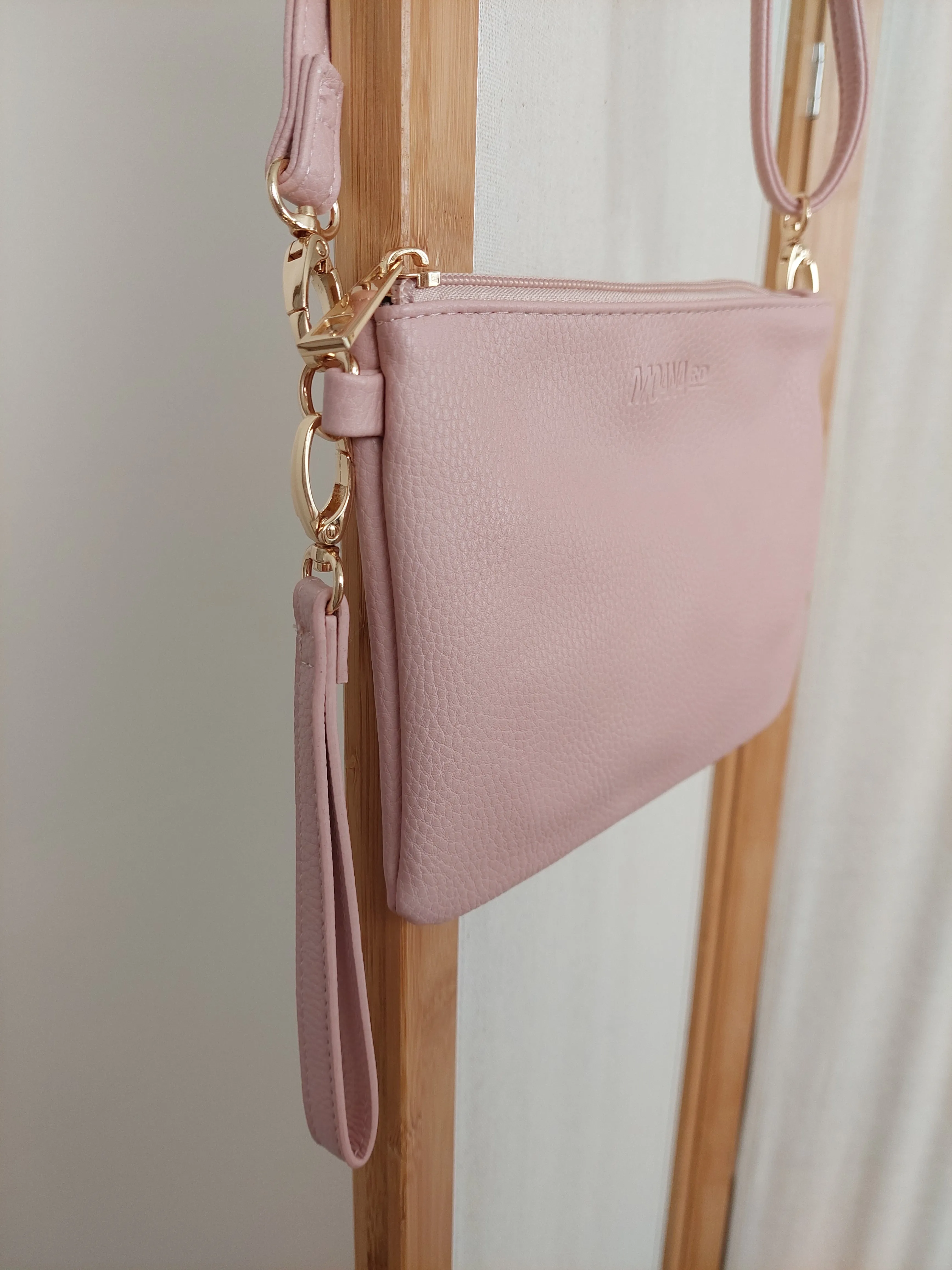 Vegan Leather Viaduct Clutch - Pink