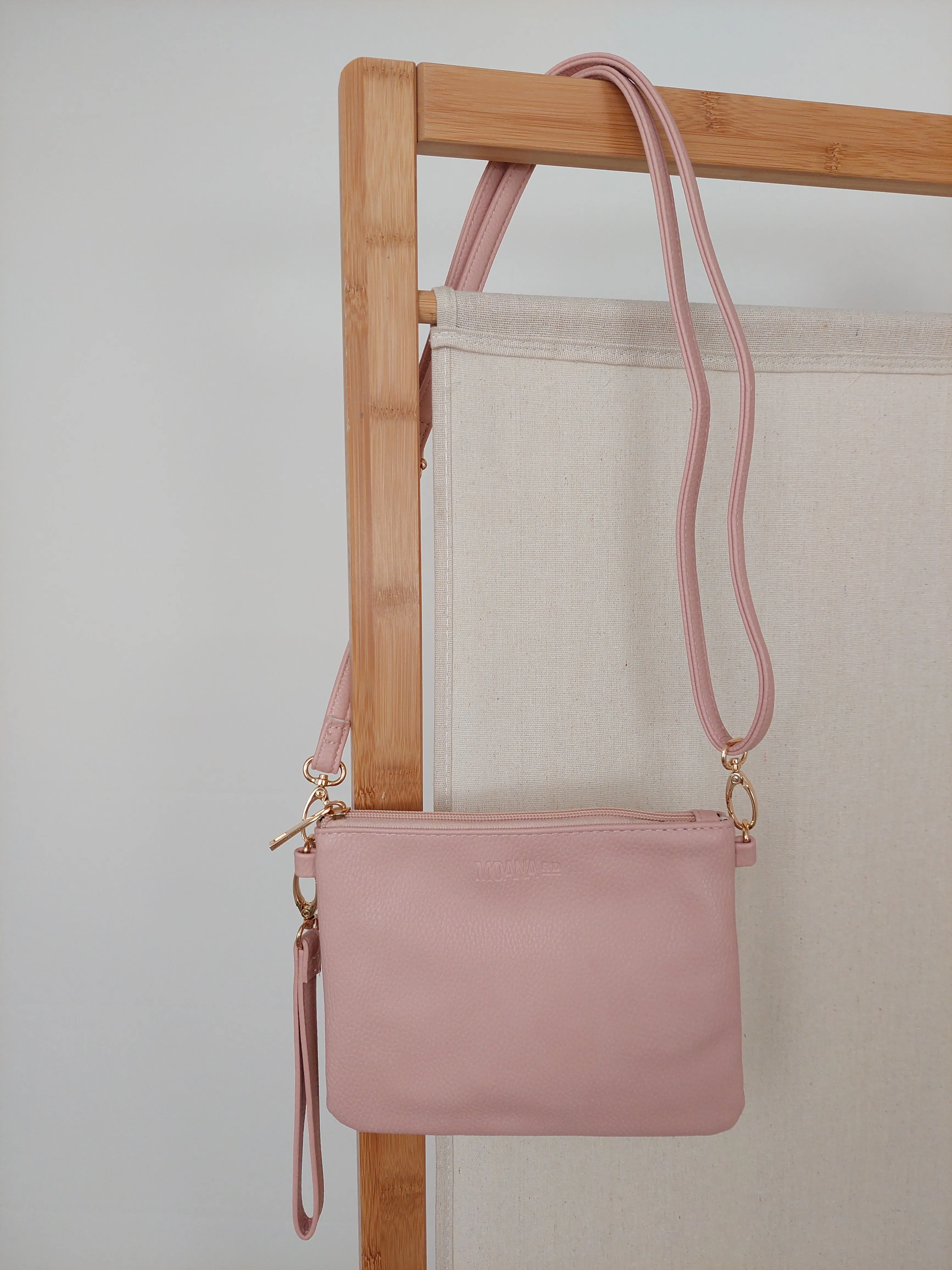 Vegan Leather Viaduct Clutch - Pink