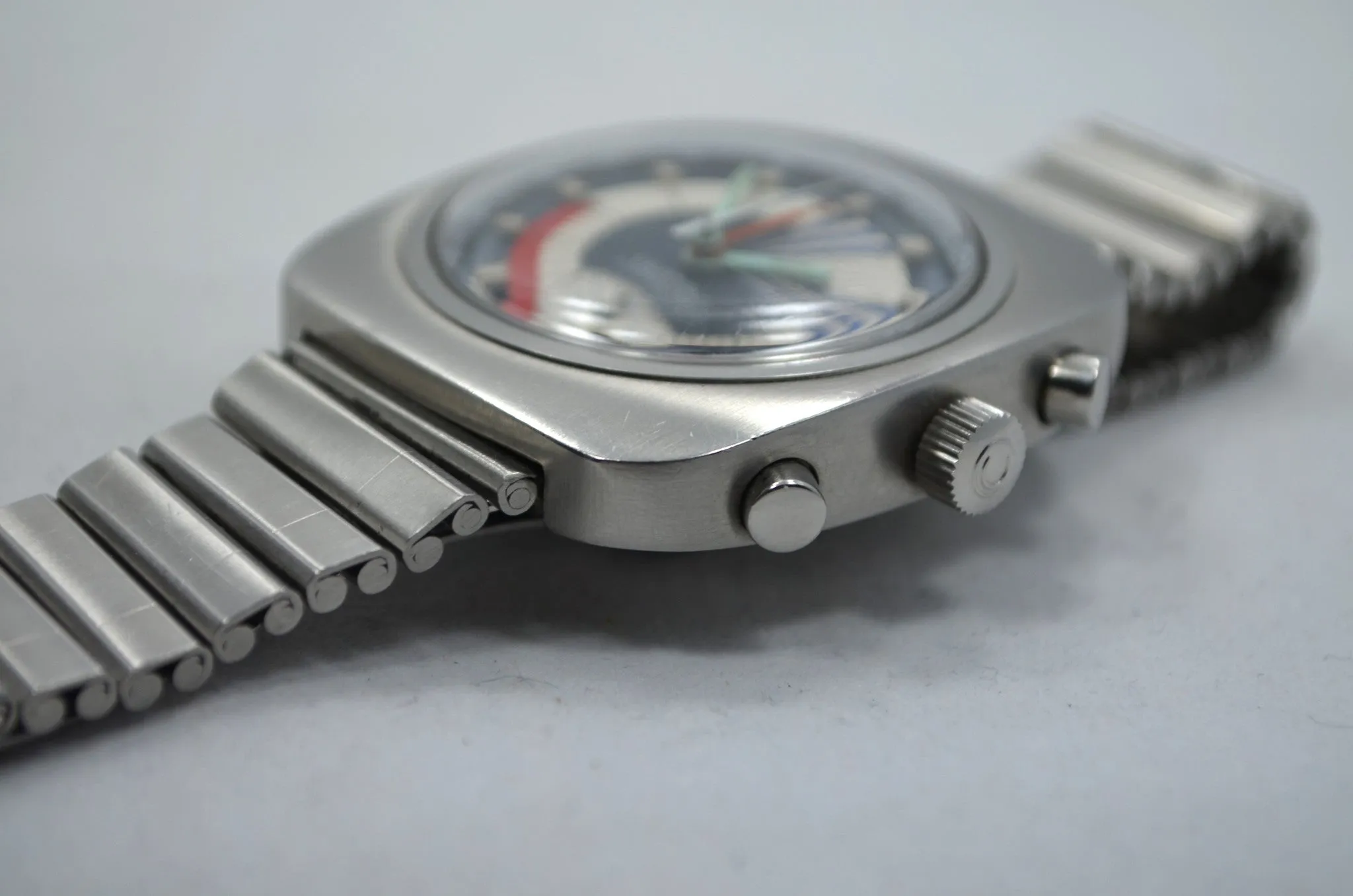 Vintage Certina Chronolympic Regatta Valjoux 728 Chronograph Steel Wristwatch