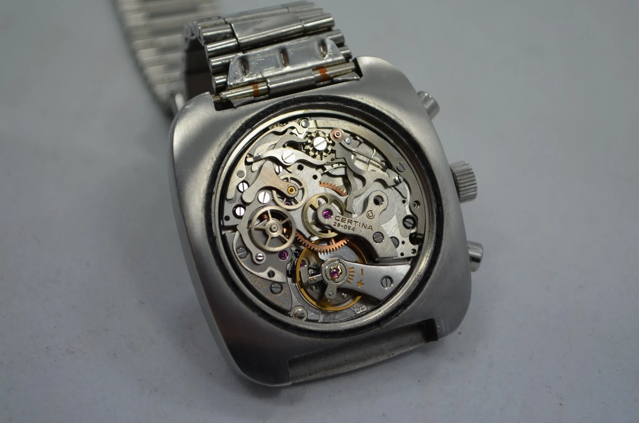 Vintage Certina Chronolympic Regatta Valjoux 728 Chronograph Steel Wristwatch