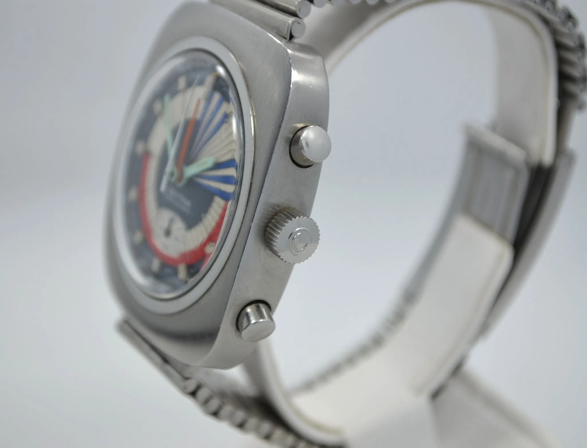 Vintage Certina Chronolympic Regatta Valjoux 728 Chronograph Steel Wristwatch
