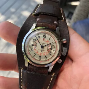 Vintage Gallet MultiChron 30M Clamshell Stainless Steel Chronograph Wristwatch