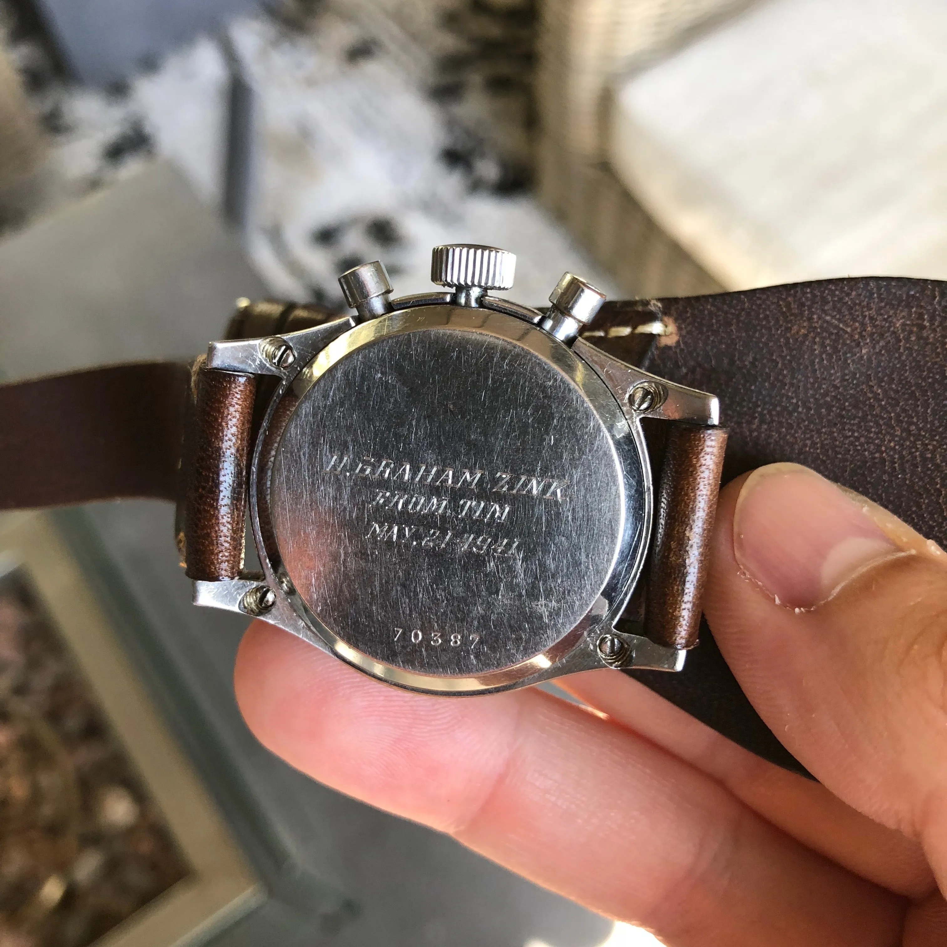 Vintage Gallet MultiChron 30M Clamshell Stainless Steel Chronograph Wristwatch