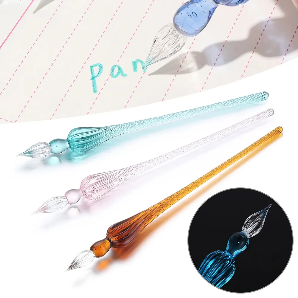 Vintage Glass Dip Dipping Pen Holder