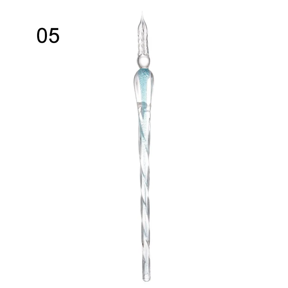 Vintage Glass Dip Dipping Pen Holder