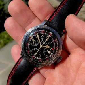 Vintage Jardur Bezelmeter 950 Waterproof Chronograph Valjoux 71 Pilots Wristwatch