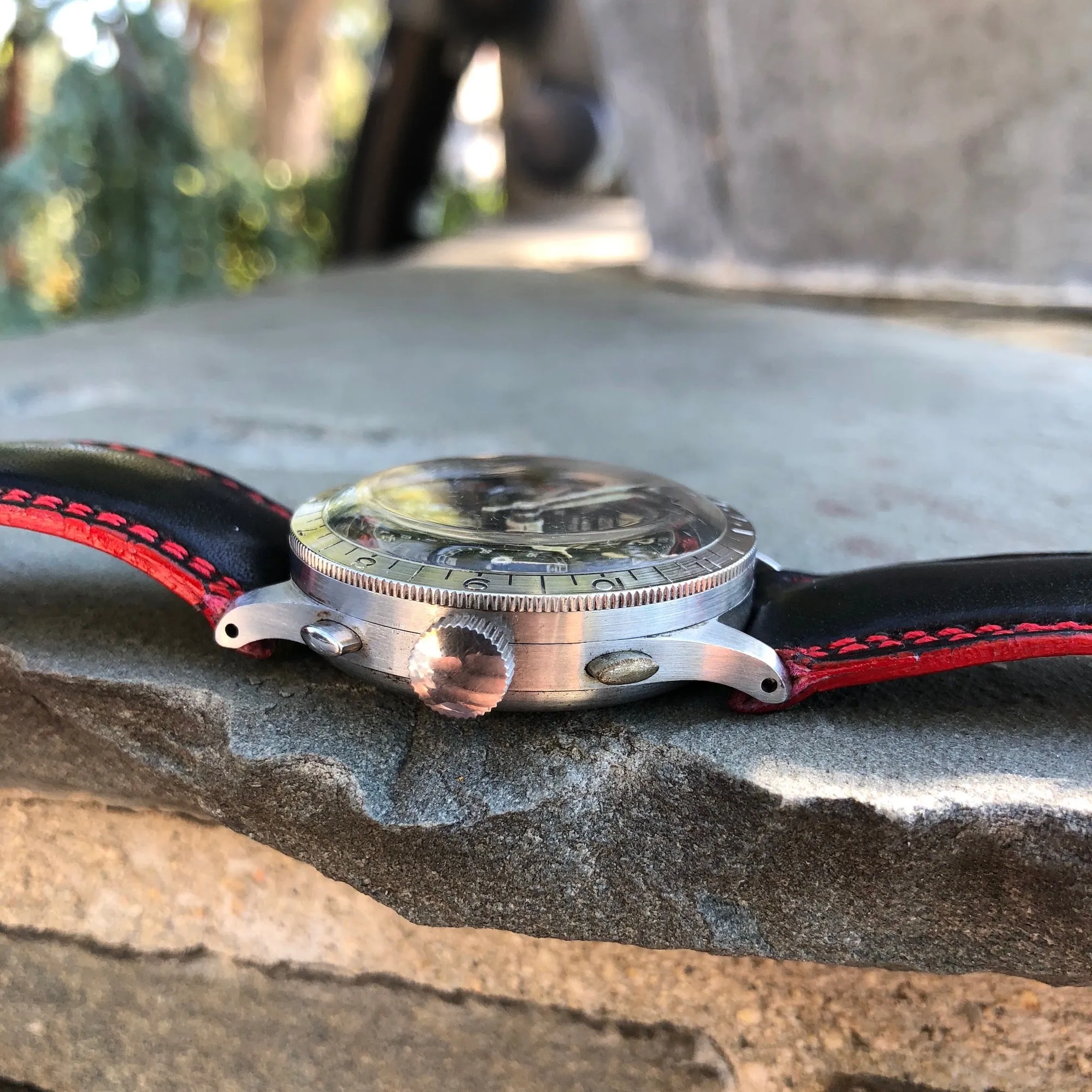 Vintage Jardur Bezelmeter 950 Waterproof Chronograph Valjoux 71 Pilots Wristwatch