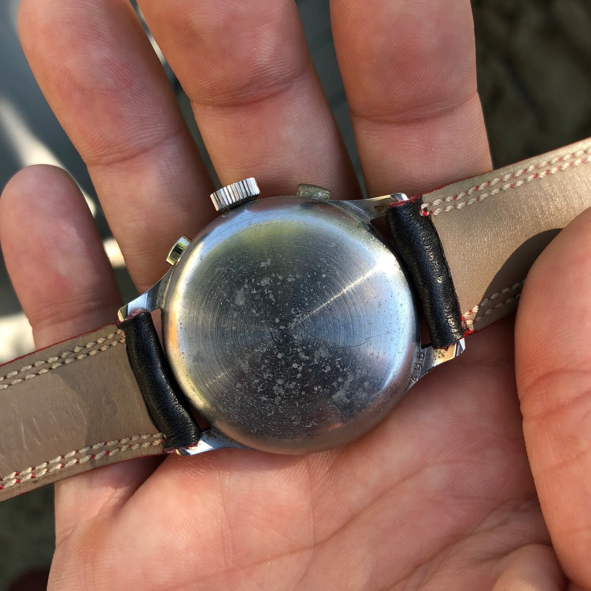 Vintage Jardur Bezelmeter 950 Waterproof Chronograph Valjoux 71 Pilots Wristwatch