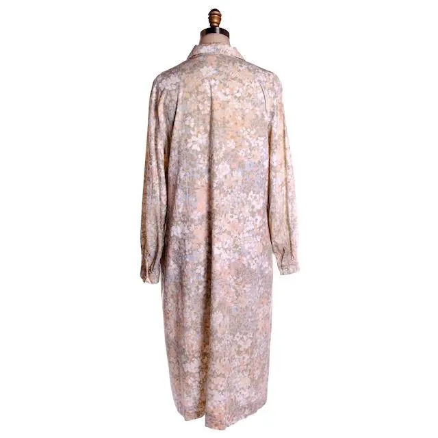 Vintage Shift Dress Margaret Smith  Pastels Print 1960s L