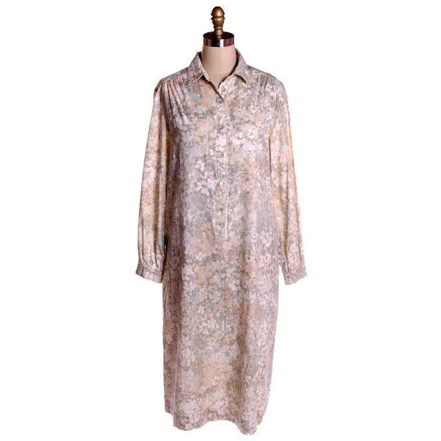 Vintage Shift Dress Margaret Smith  Pastels Print 1960s L