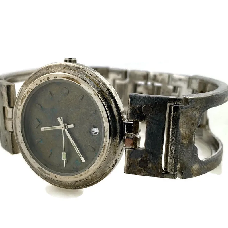 Watch with Date, Blue Dial