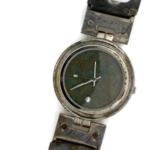 Watch with Date, Blue Dial
