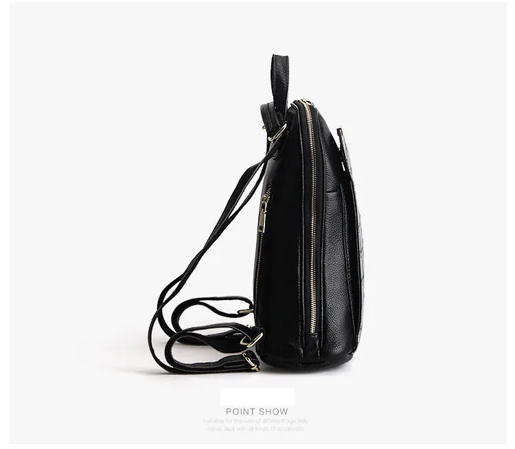 Women's Genuine Cow Leather Backpack In 5 Vibrant Colors..