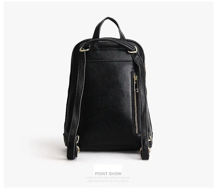 Women's Genuine Cow Leather Backpack In 5 Vibrant Colors..