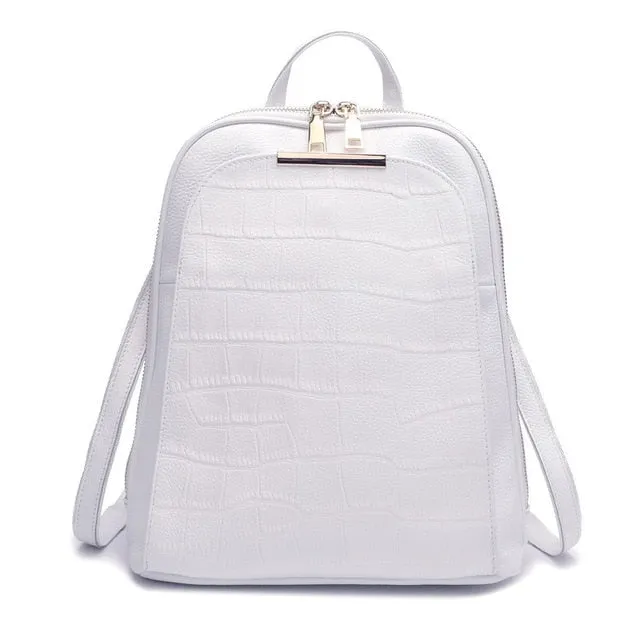 Women's Genuine Cow Leather Backpack In 5 Vibrant Colors..