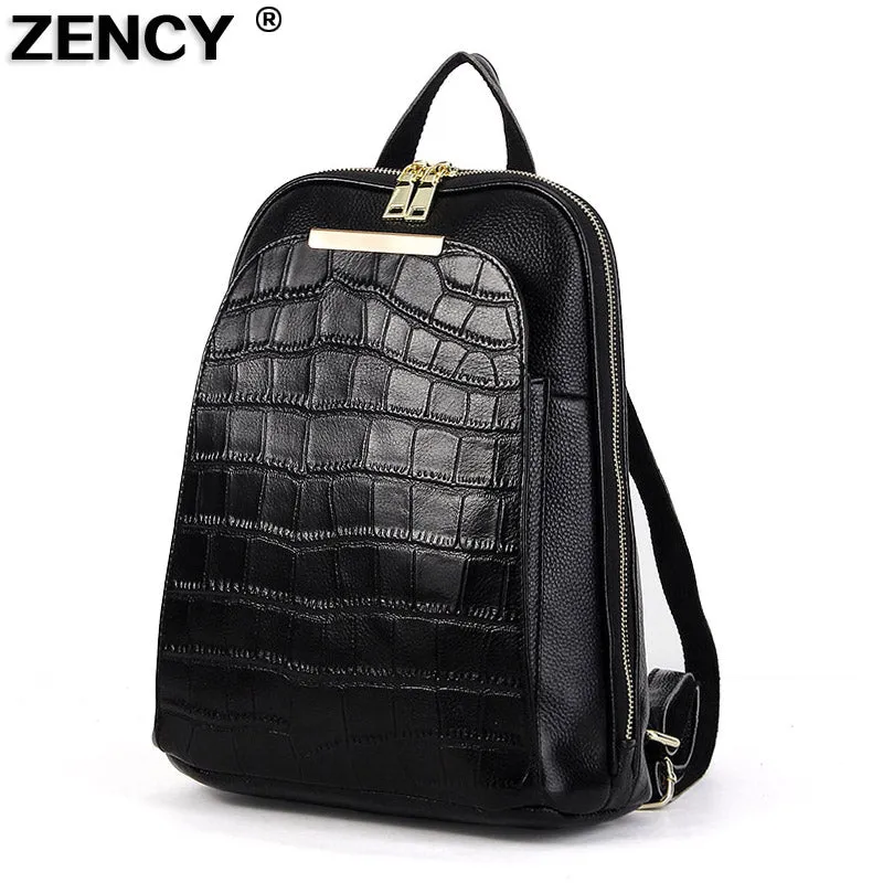 Women's Genuine Cow Leather Backpack In 5 Vibrant Colors..