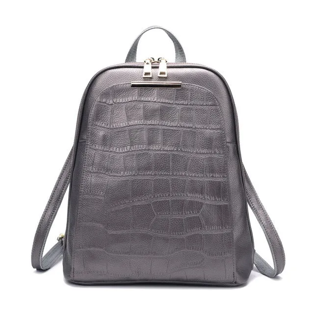Women's Genuine Cow Leather Backpack In 5 Vibrant Colors..