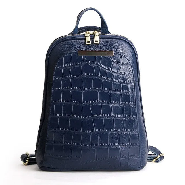 Women's Genuine Cow Leather Backpack In 5 Vibrant Colors..