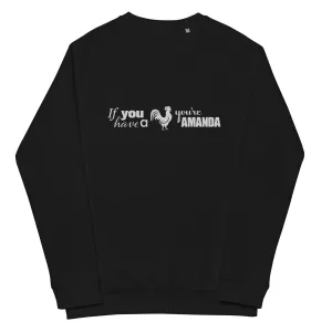You're a Man, Duh Unisex organic raglan sweatshirt