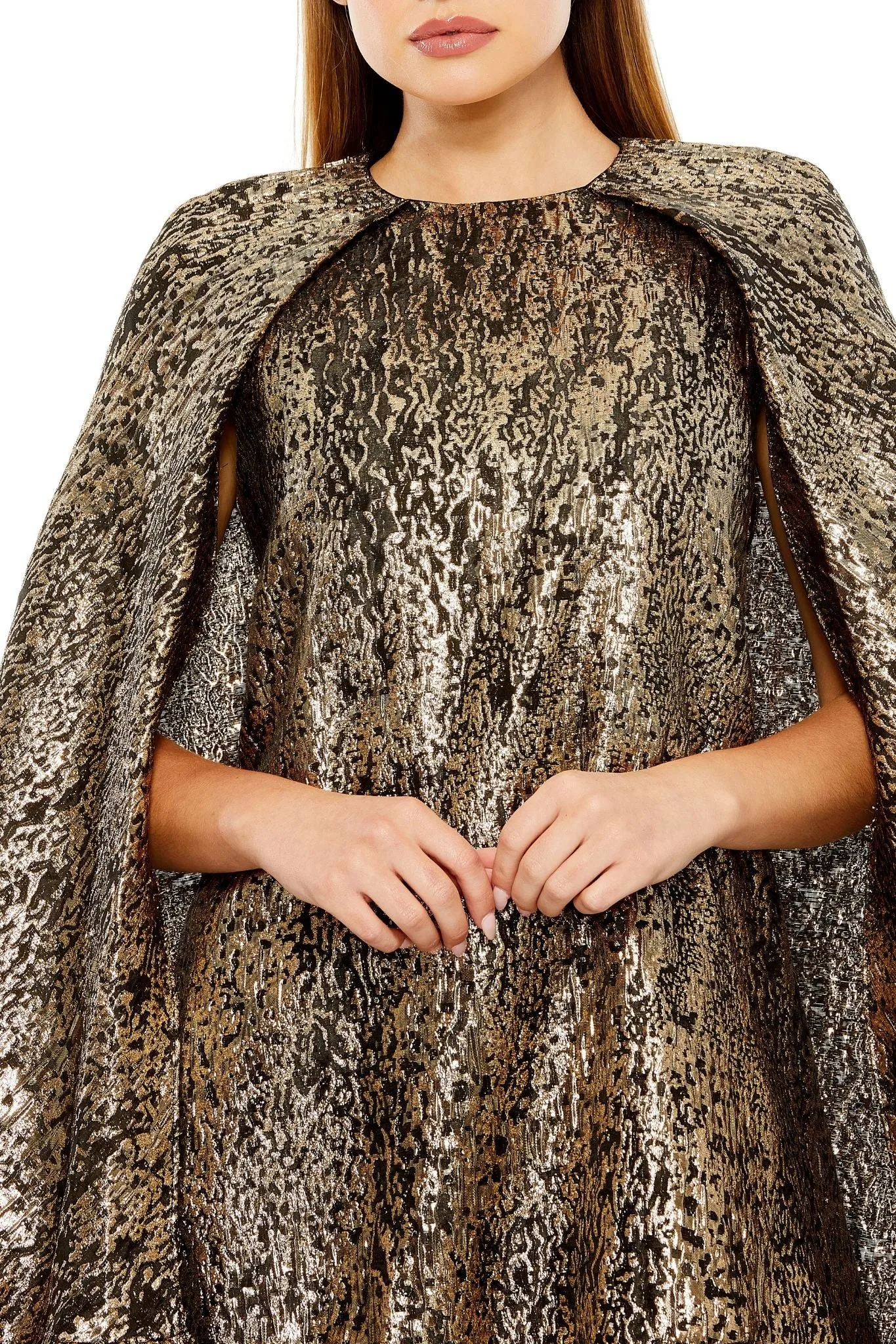 Zelda Cape Mini Dress by Mac Duggal - RENTAL